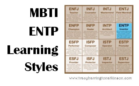 MBTI ENTP (Extraversion, Intuition, Thinking, Perceiving) Learning Styles