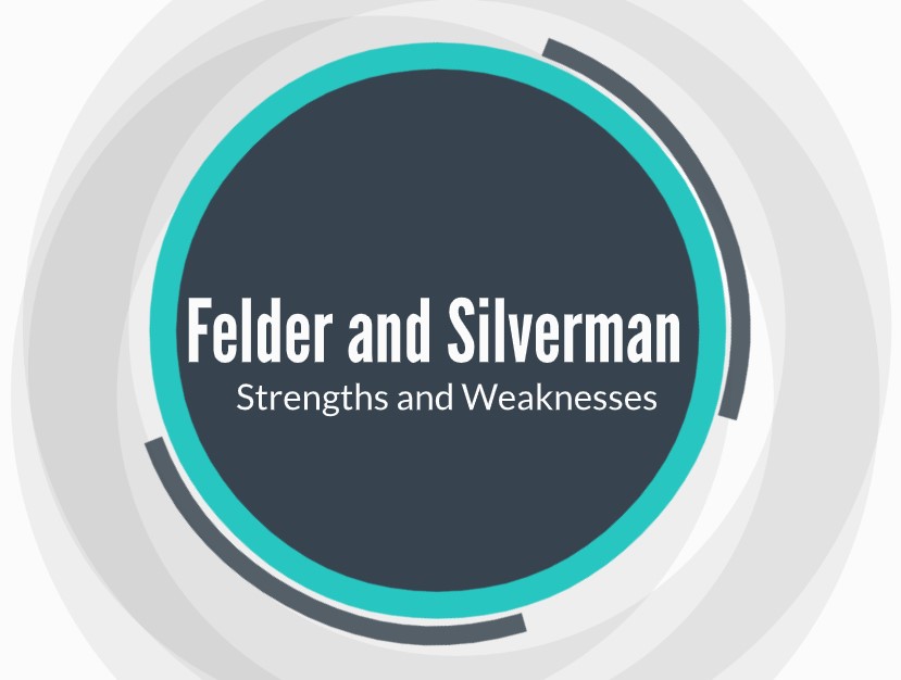 Each learning style theory exhibits strengths and weaknesses including the Felder and Silverman Index of Learning Styles.
